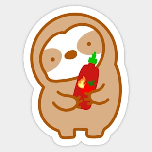 Cute Spicy Hot Sauce Sloth Sticker